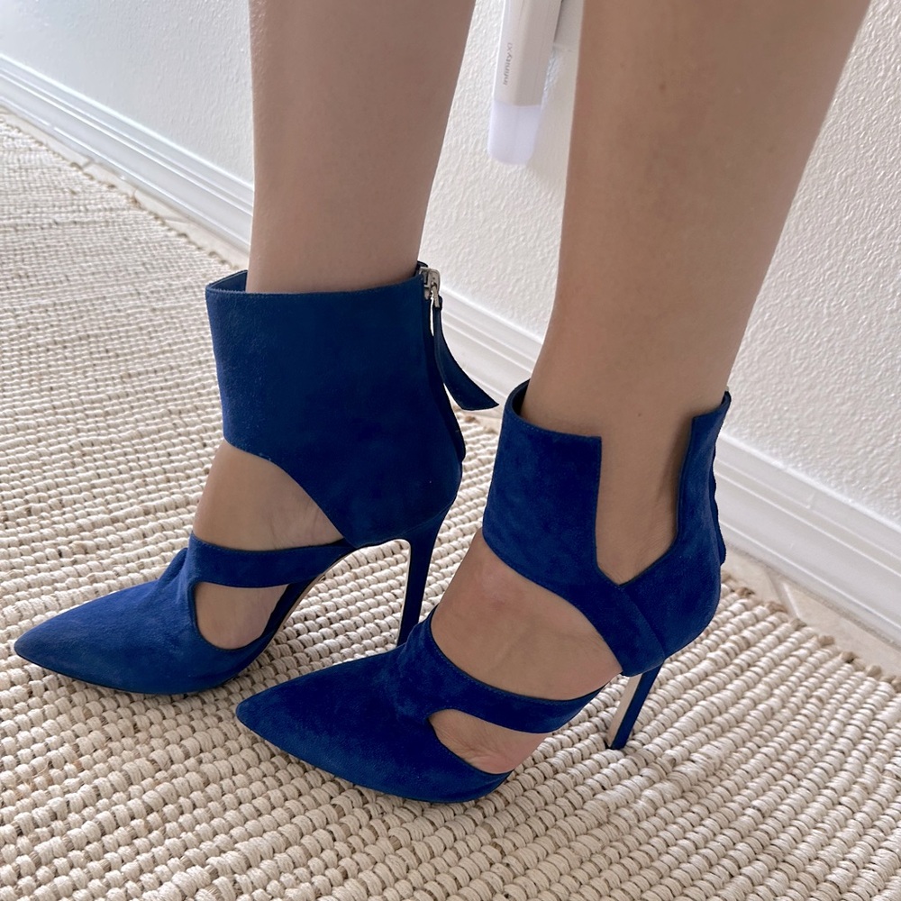 Tania Spinelli Blue Suede Heels size 38